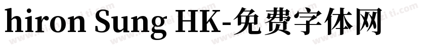 hiron Sung HK字体转换